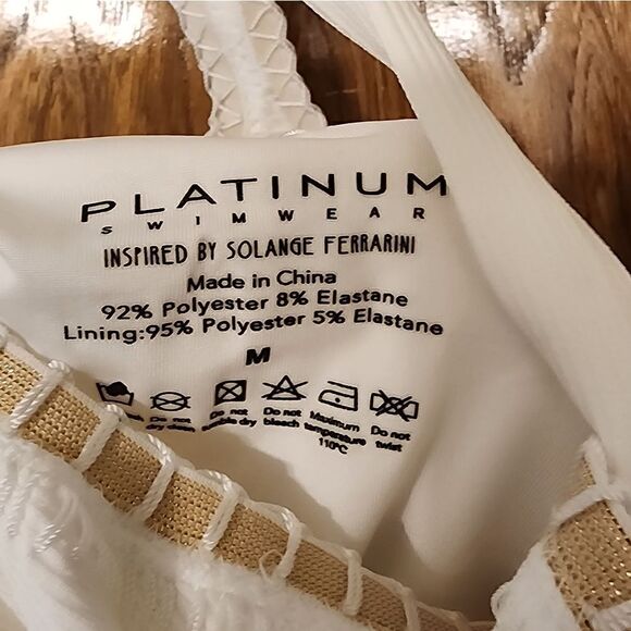 PQ Swim inspired by Solange Ferrarini White one piece swimsuit  Size M N… - Picture 5 of 7